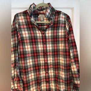 LLBean - Womens flannel plaid shirt